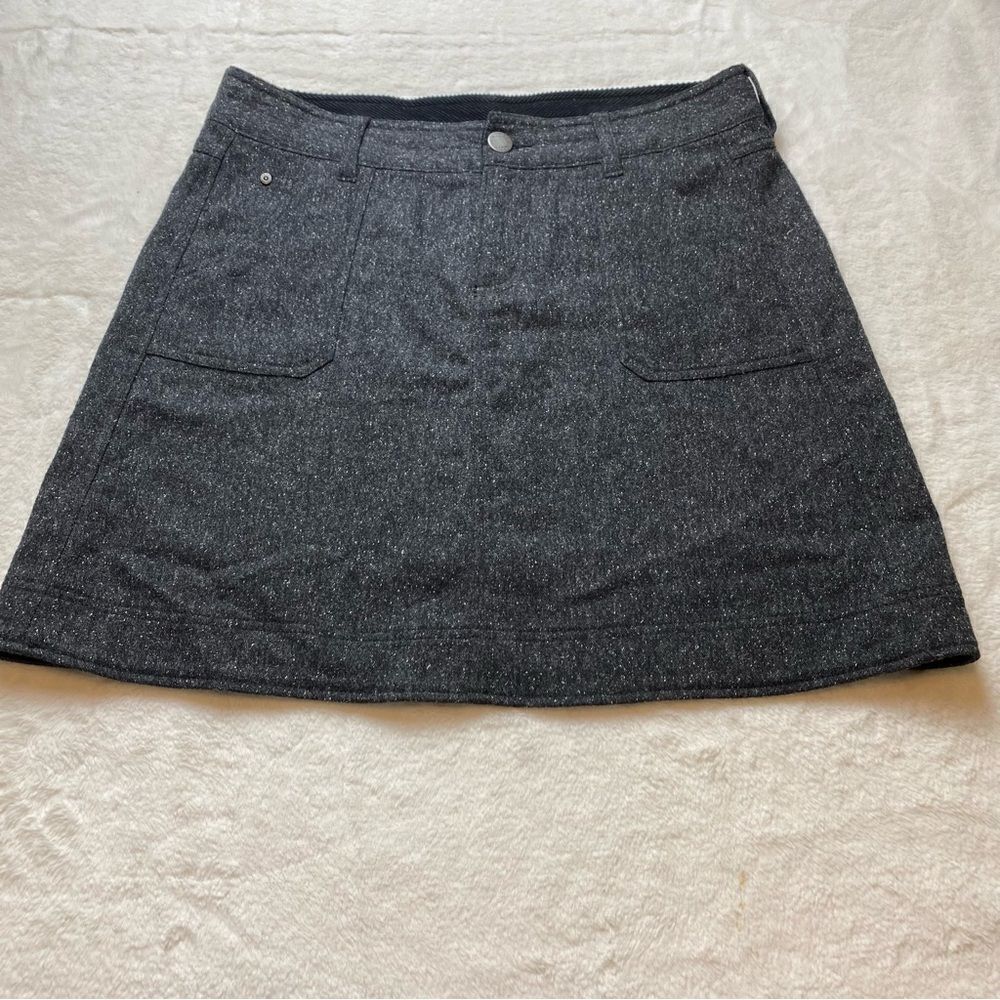 Woolrich Wool Blend Tweed Woodlyn A-Line Skirt Color Onyx Size 12